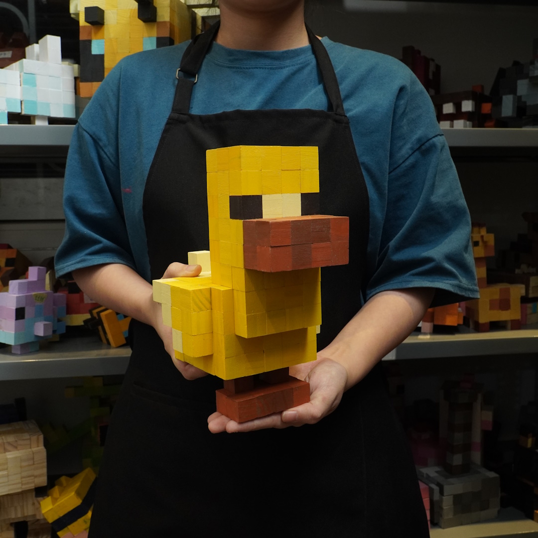 Mô Hình Gỗ Vịt Vàng (Art Toy)