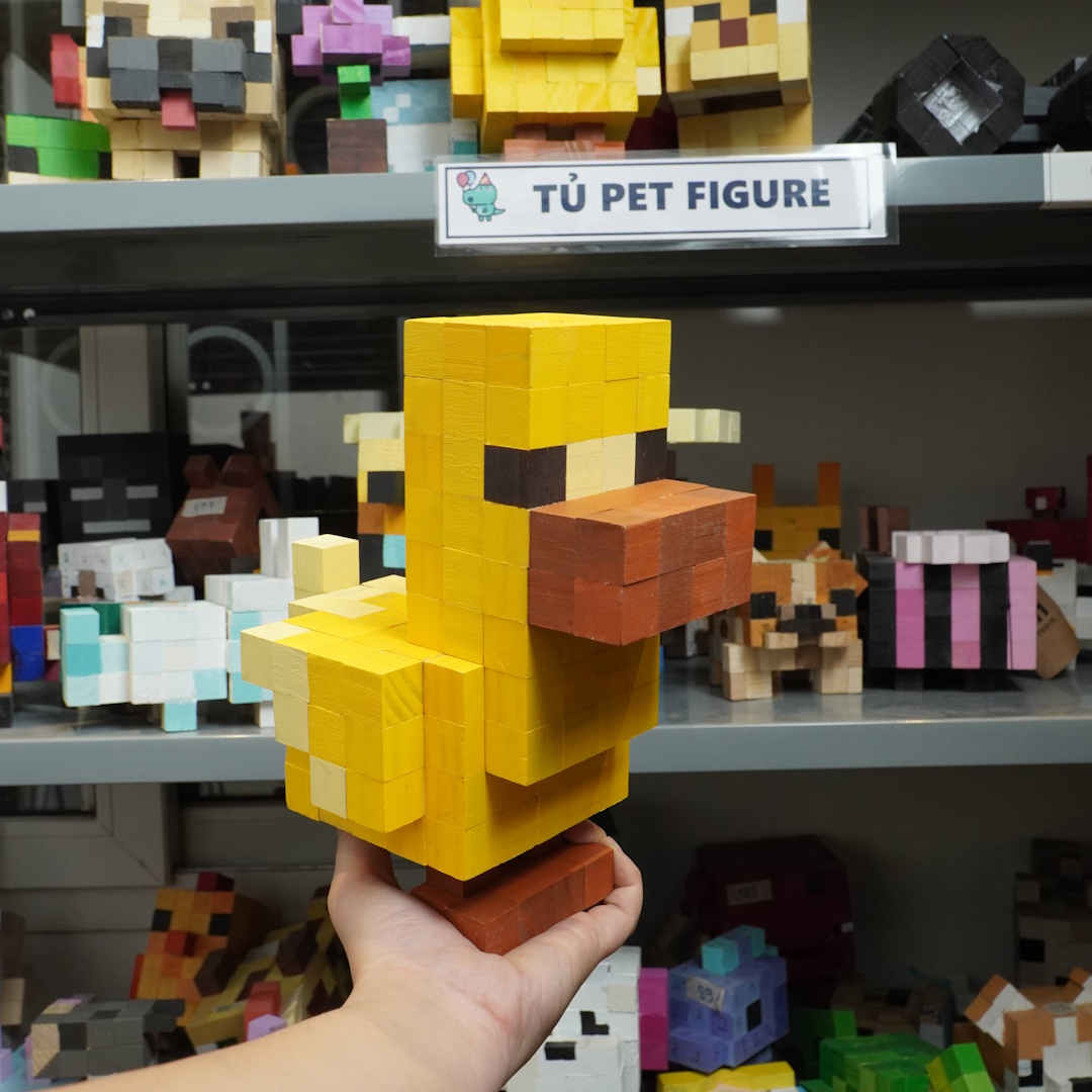 Mô Hình Gỗ Vịt Vàng (Art Toy)