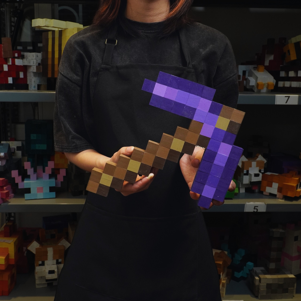 Mô Hình Gỗ Minecraft Pickaxe (Cuốc Nether)