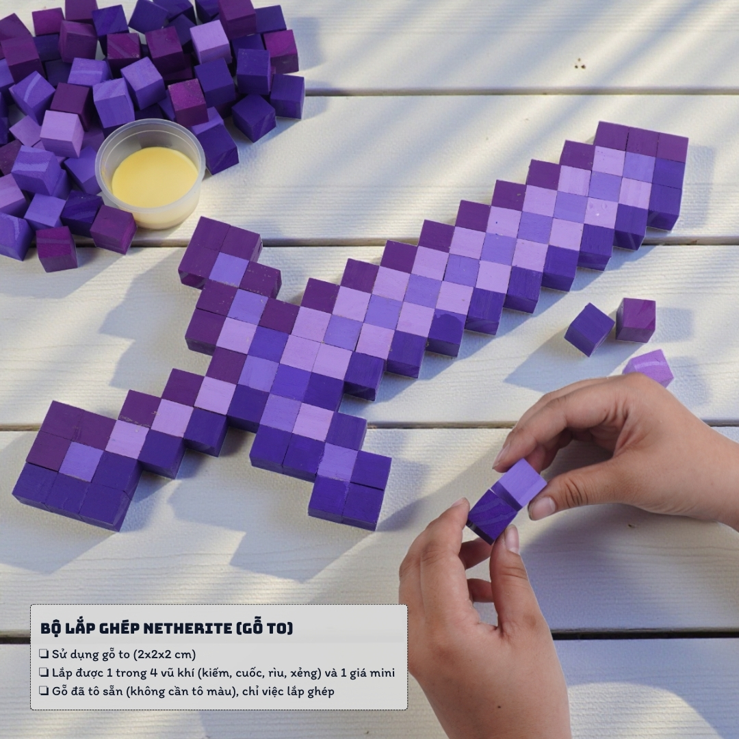 p2. Bộ Lắp Ghép Trang Bị Minecraft X1 (2cm)