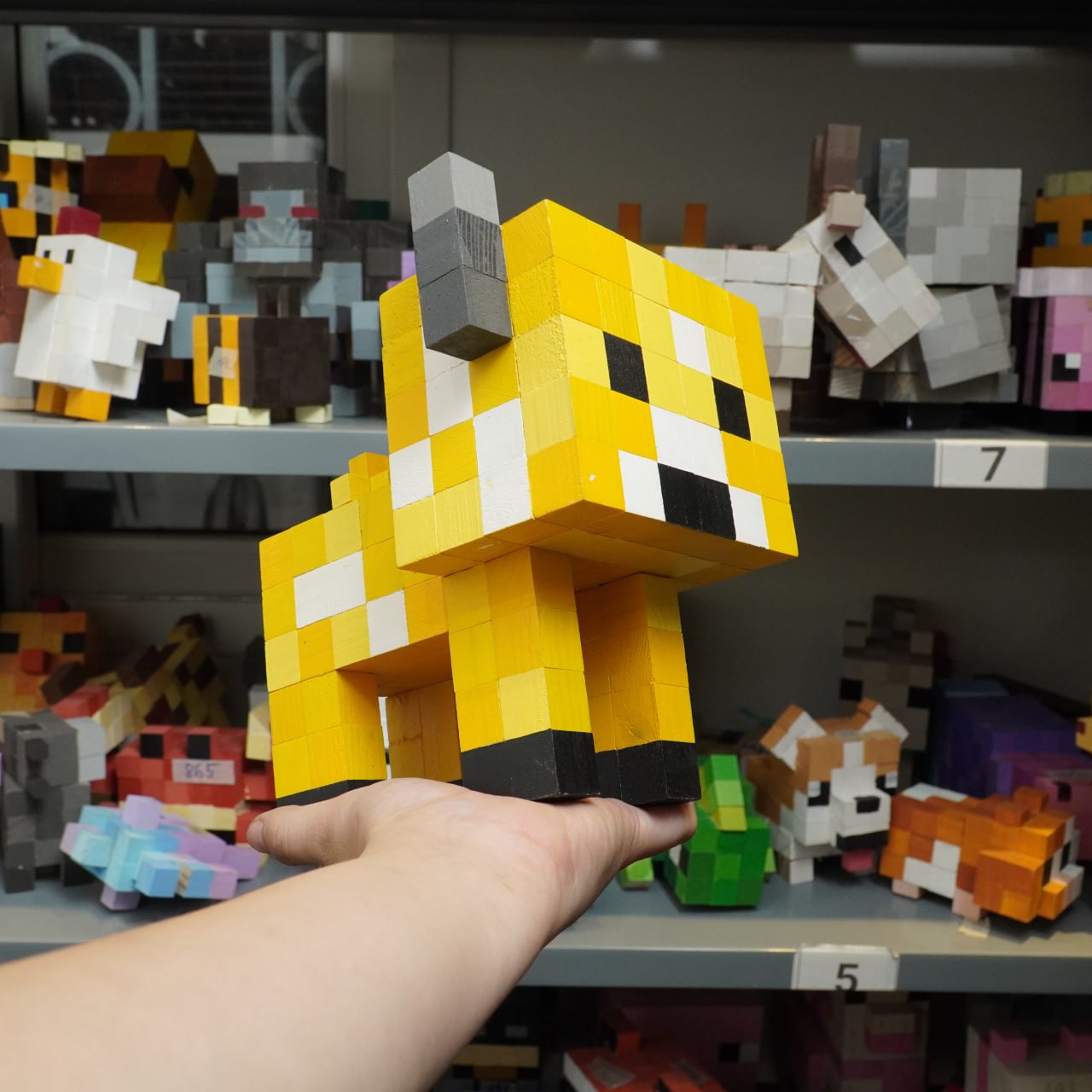 Mô Hình Gỗ Minecraft Moo Bloom Vàng (Art Toy)