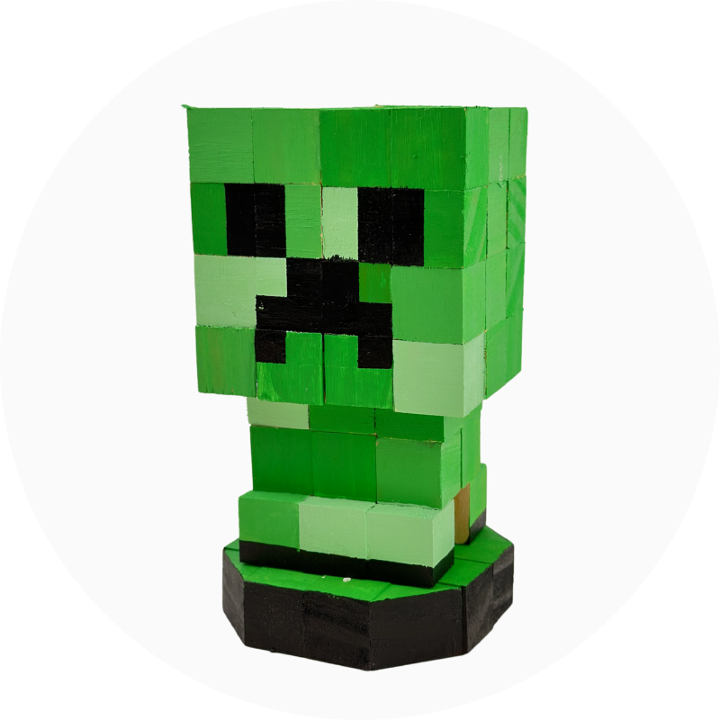 p5. Mô Hình Gỗ MC Creeper (MỚI)