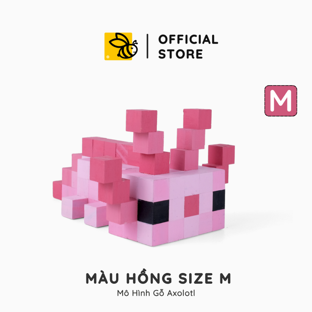 Bộ DIY Tô Màu Mô Hình Kỳ Nhông Axolotl Minecraft