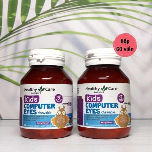 Kẹo nhai bổ mắt Healthy Care Kids Computer Eyes của Úc cho bé từ 2 tuổi - Hộp 60 viên