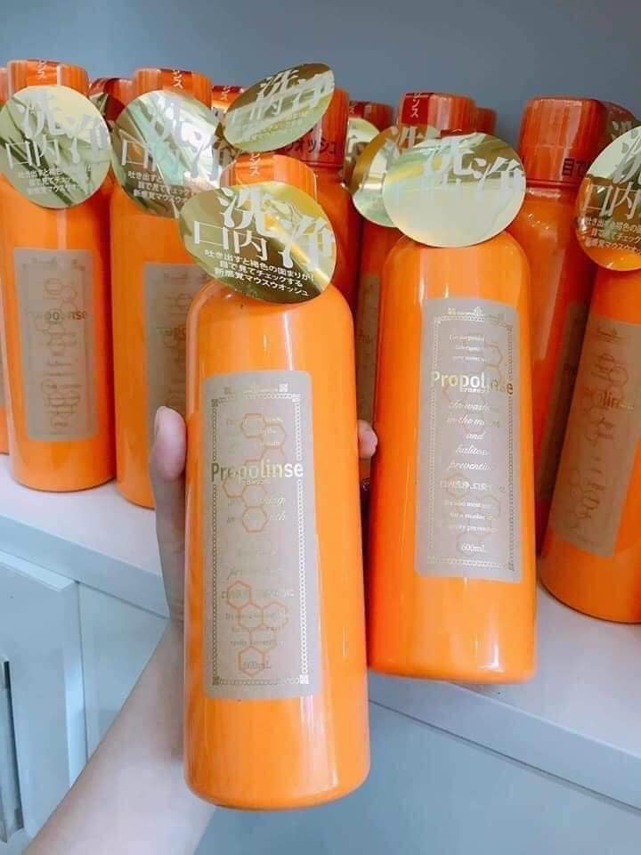 Nước súc miệng Propolinse Pure chiết xuất sáp ong ngăn ngừa mảng bám chai 600ml