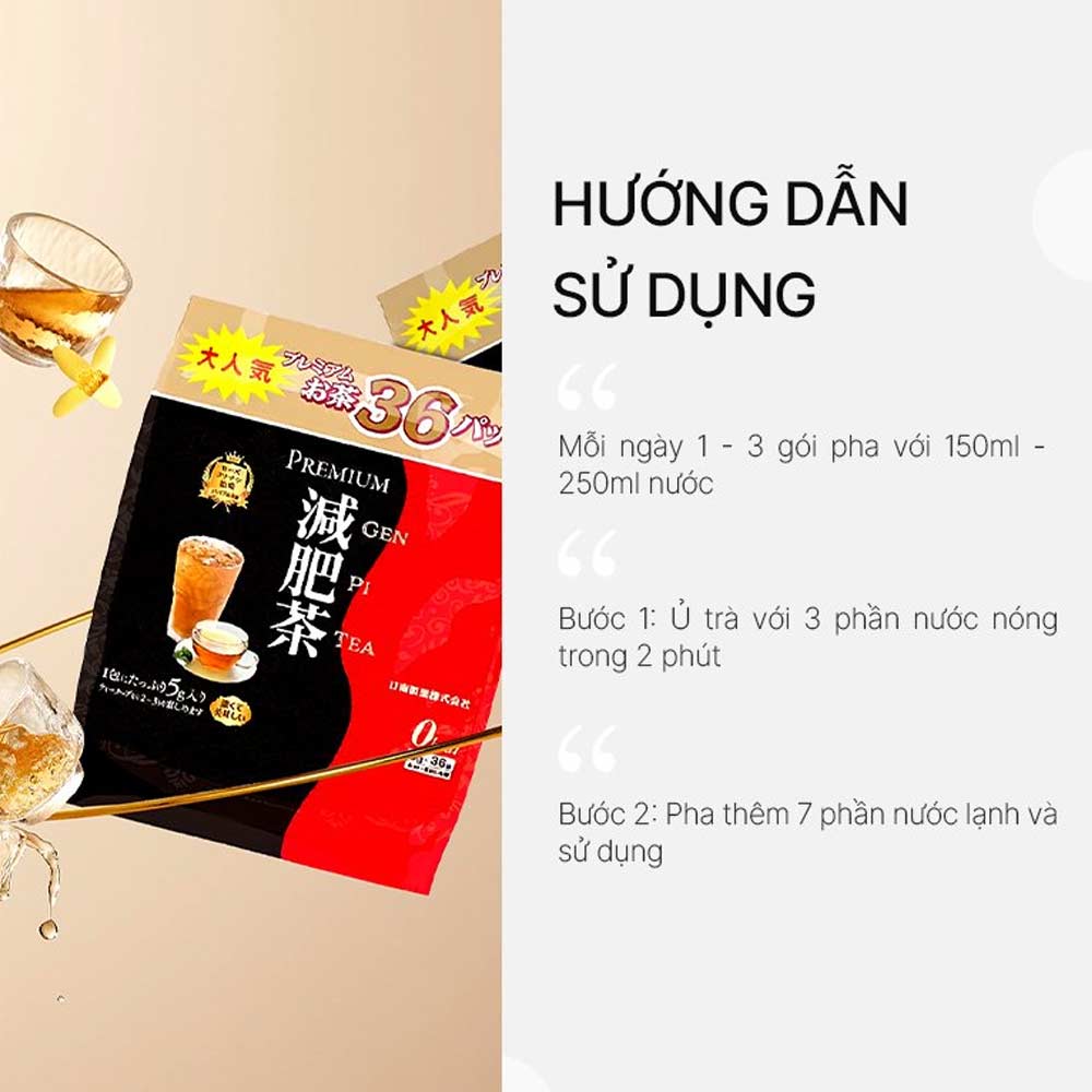 Trà Giảm Cân Thải Độc Genpi Premium NDY-u 36 Gói