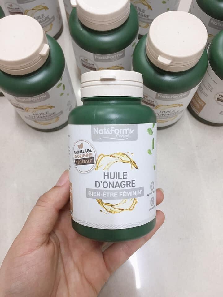 Viên tinh dầu hoa anh thảo hữu cơ Nat & Form Huile D’Onagre Pháp 200 viên