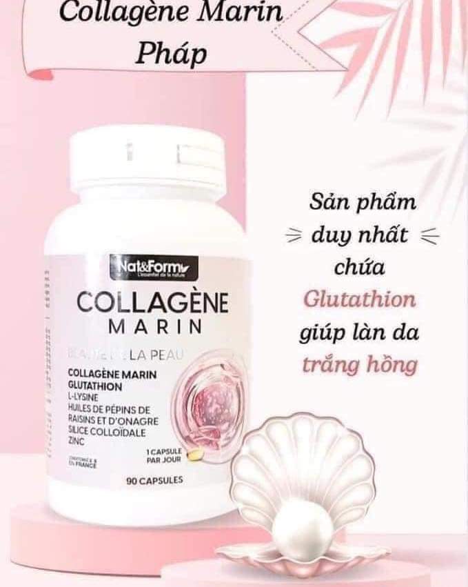 Collagen marin của Nat & Form Pháp lọ 90 viên