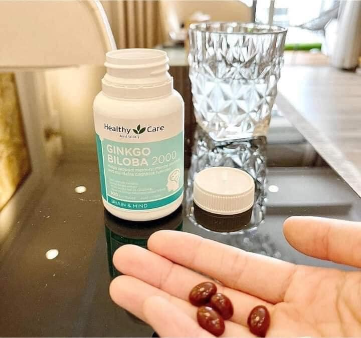 Viên Uống Ginkgo Biloba Healthy Care Úc 2000mg lọ 100 viên