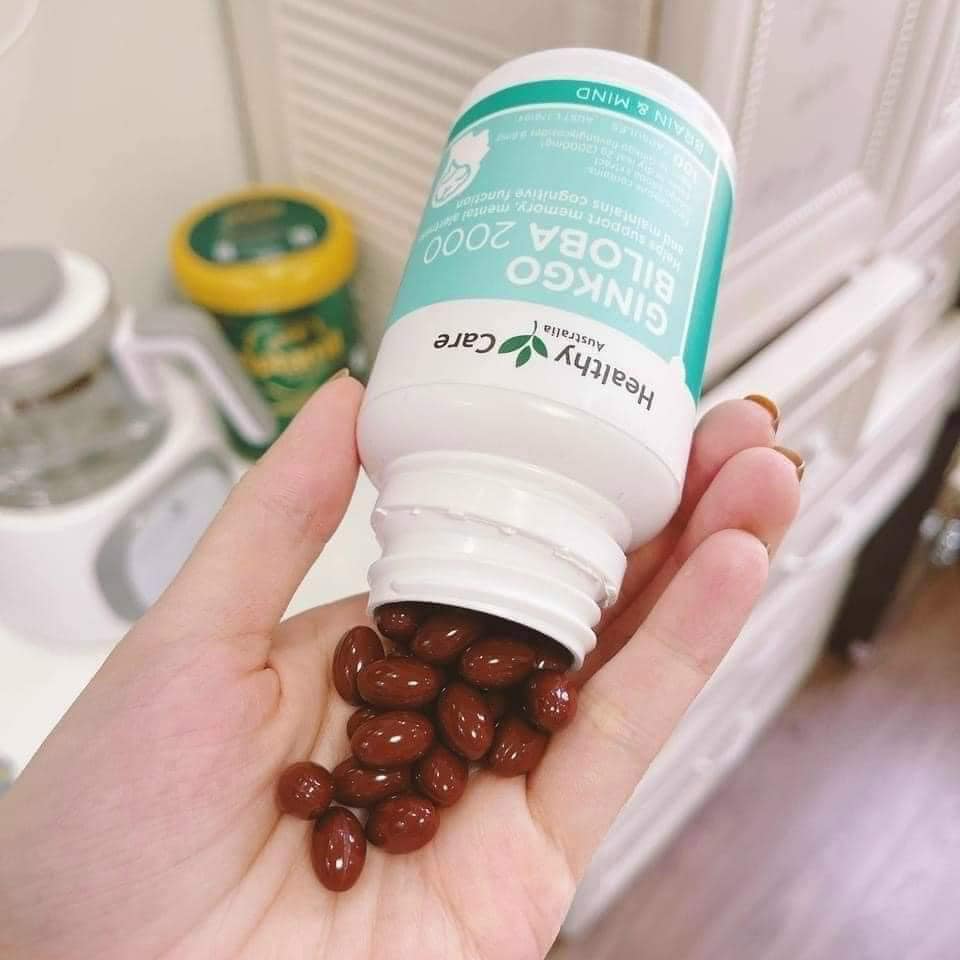 Viên Uống Ginkgo Biloba Healthy Care Úc 2000mg lọ 100 viên