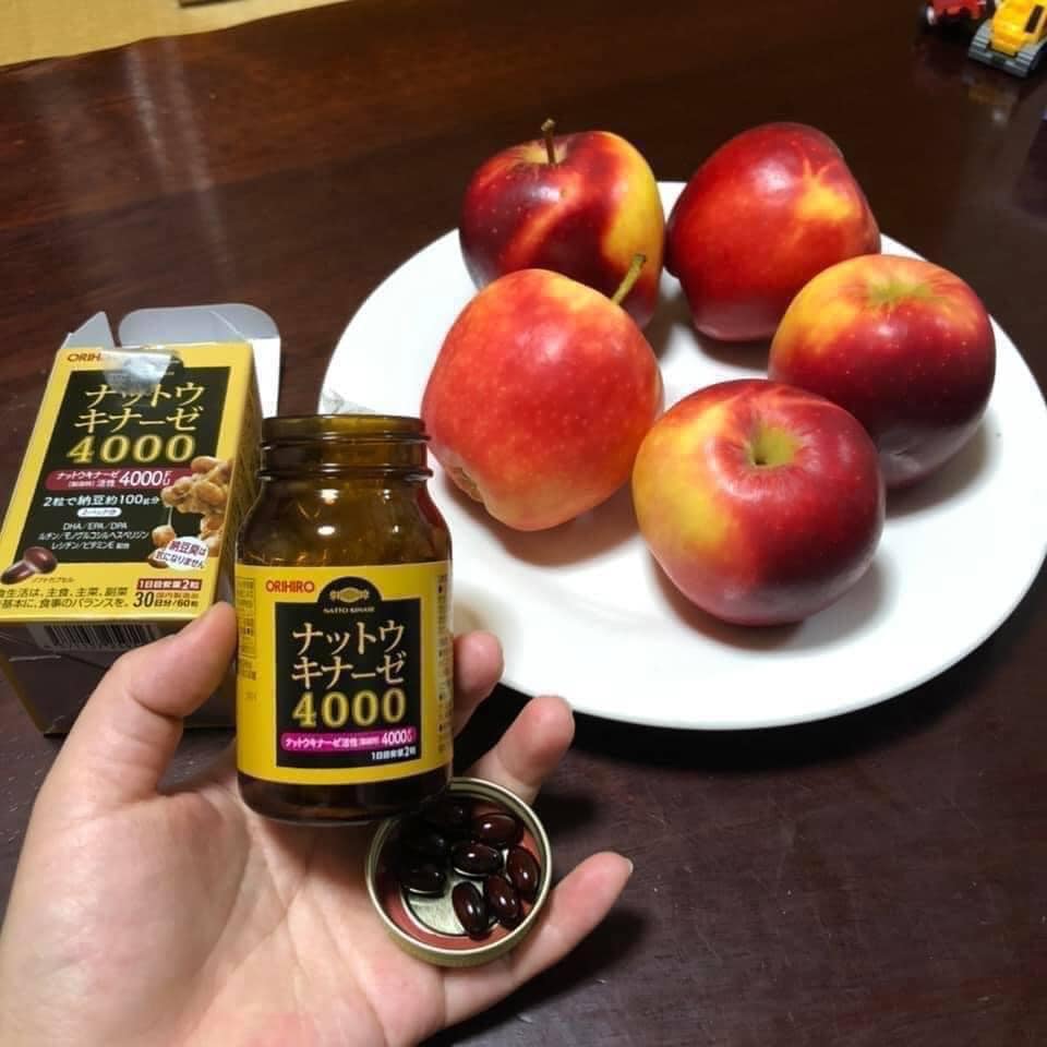 Viên Uống Chống Đột Quỵ Orihiro Nattokinase 4000FU Nhật Bản ( hộp 120 viên)