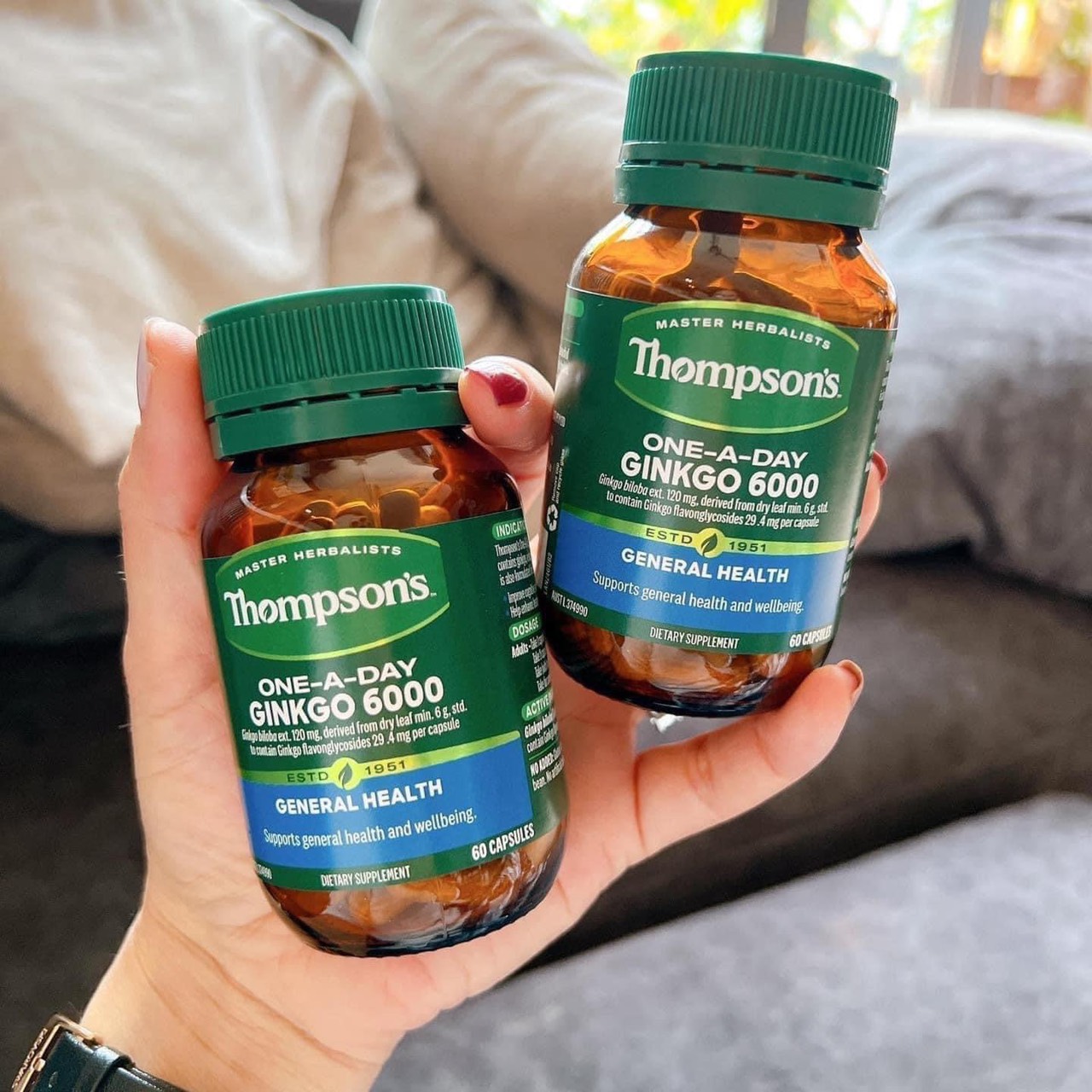 Viên tuần hoàn máu não Thompson’s Ginkgo 6000mg 60 viên