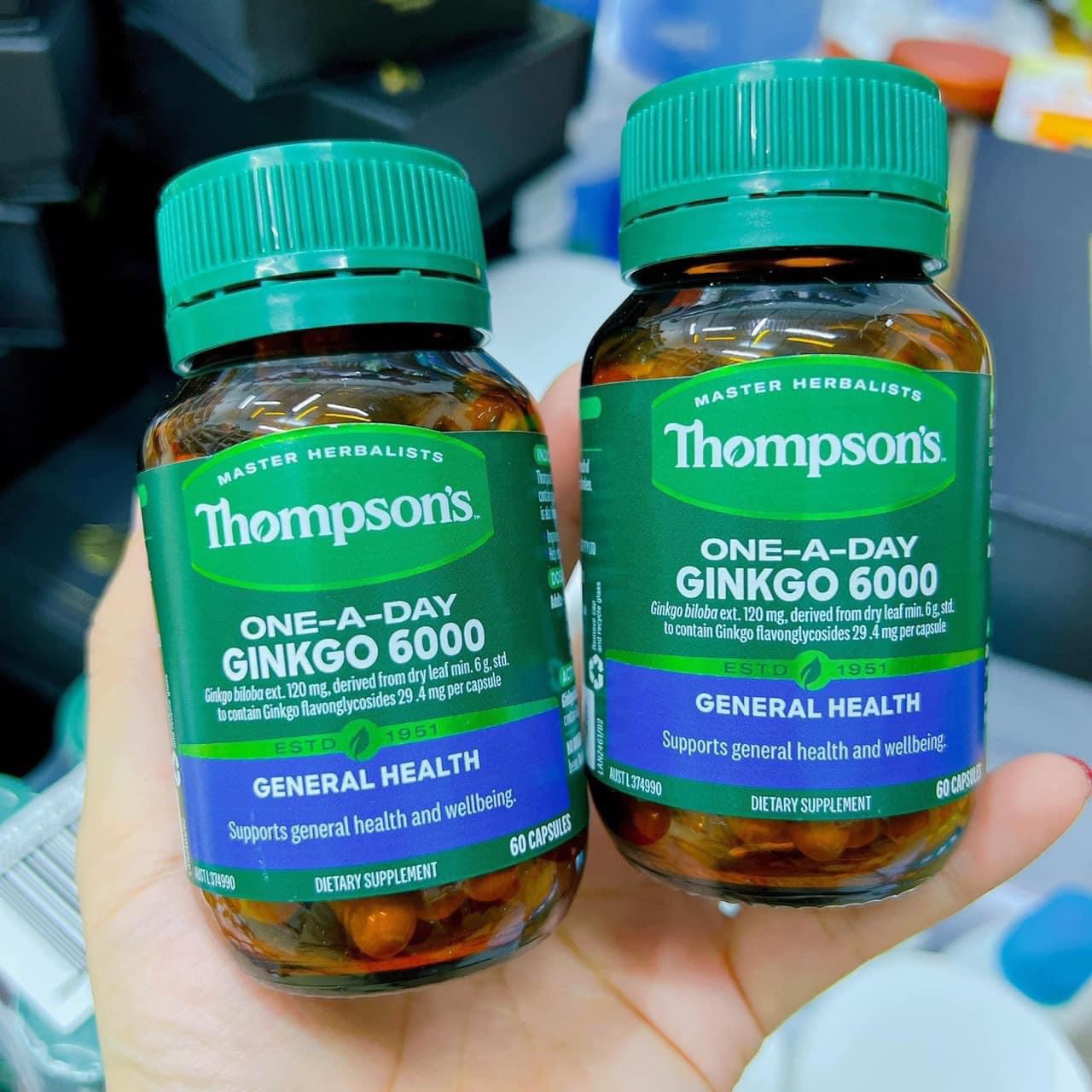 Viên tuần hoàn máu não Thompson’s Ginkgo 6000mg 60 viên