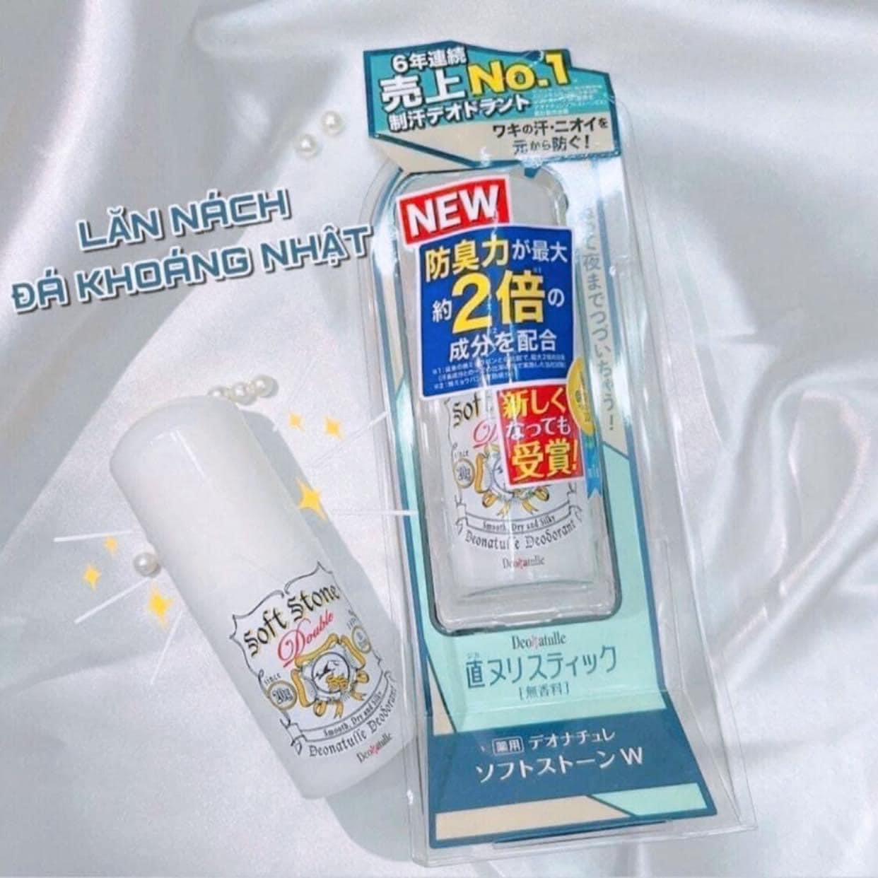 Lăn Khử Mùi Đá Khoáng Soft Stone 20g Nhật Bản