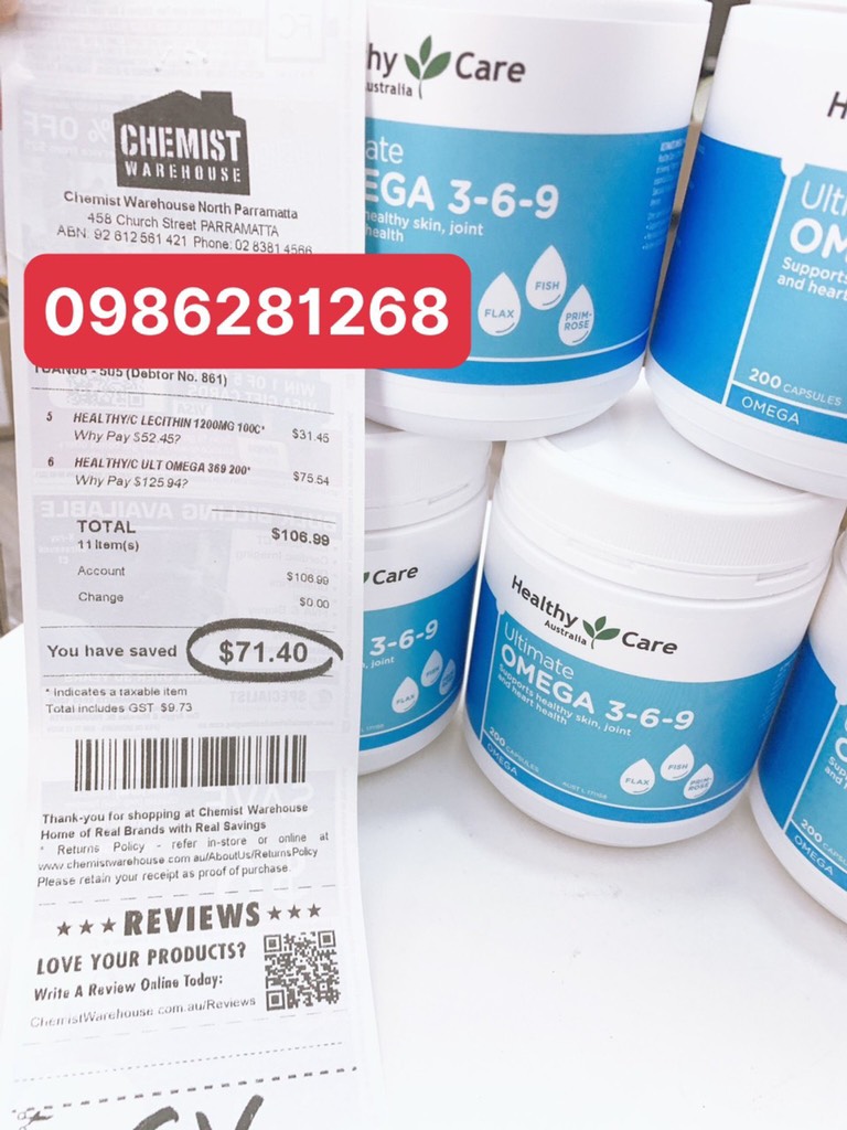 Omega 369 Healthy Care Hộp 200 Viên Chính Hãng Của Úc