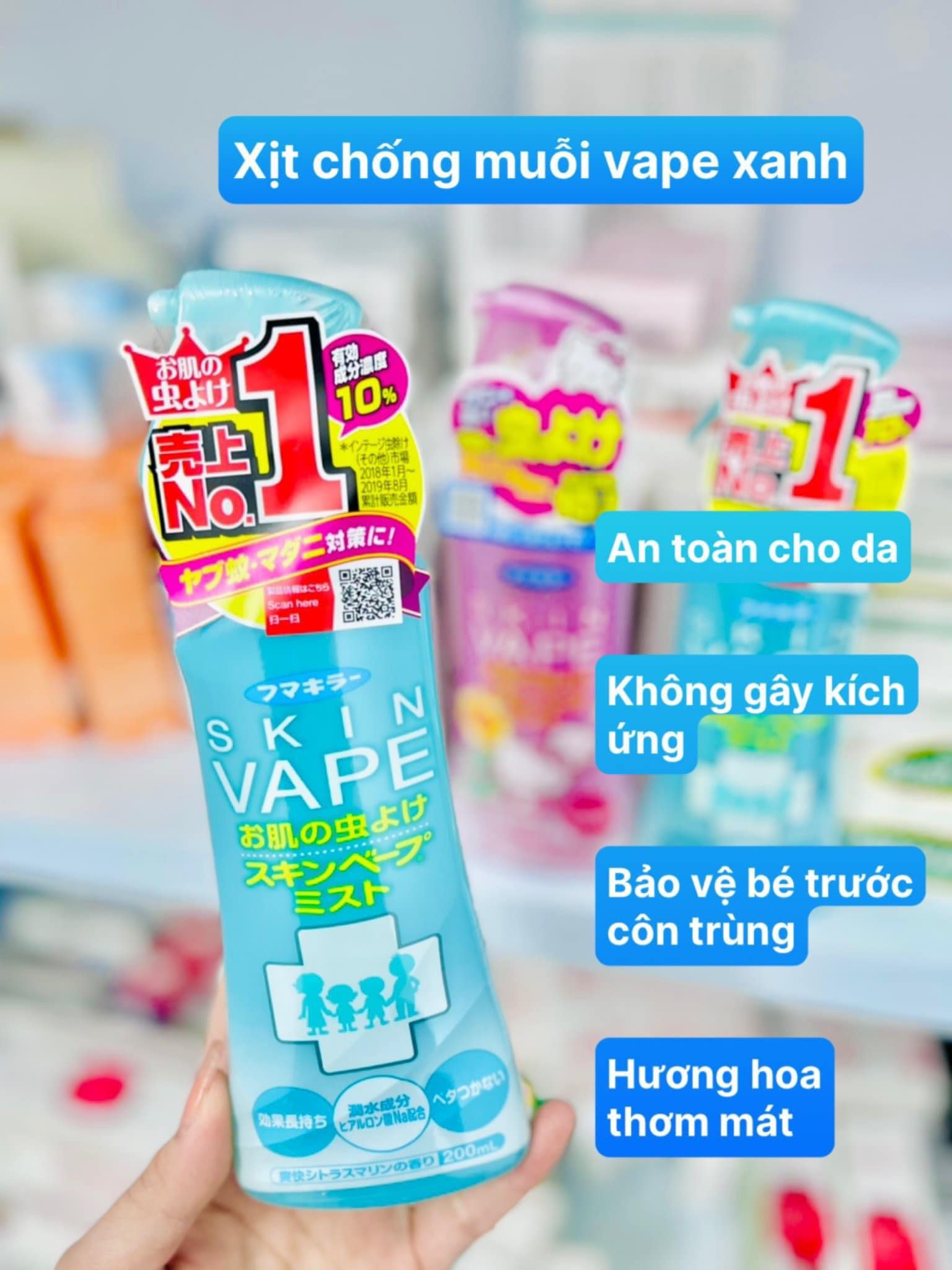 Xịt Muỗi Và Côn Trùng Nhật Bản Skin Vape Hello Kitty
