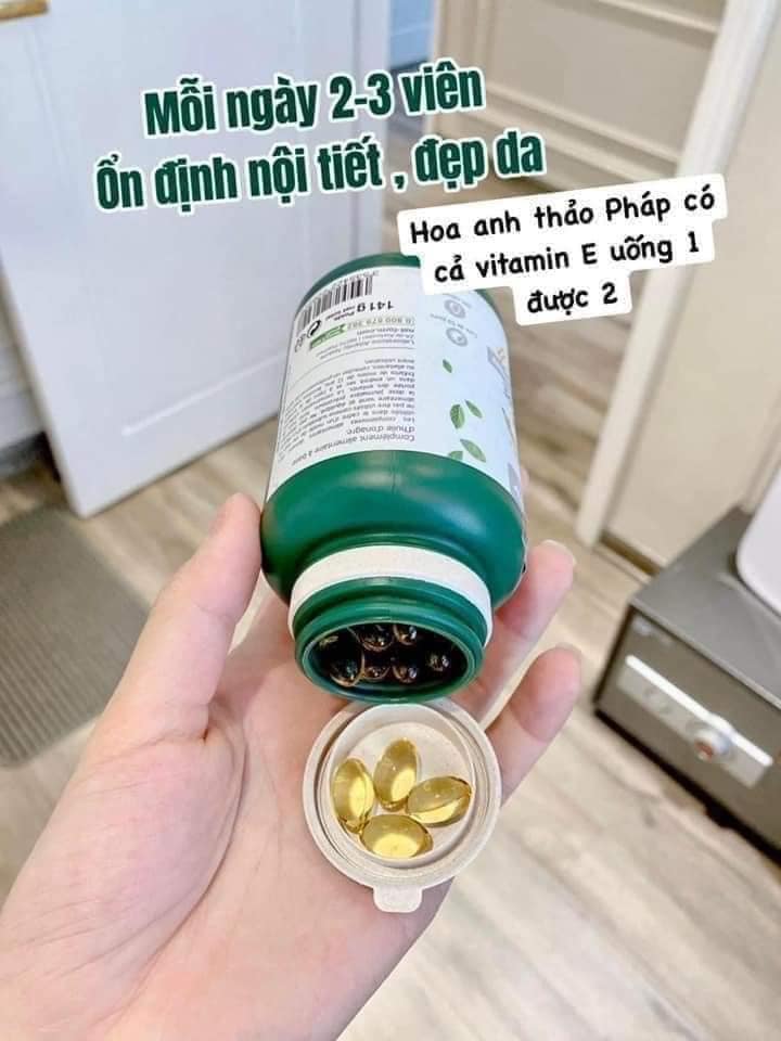 Viên tinh dầu hoa anh thảo hữu cơ Nat & Form Huile D’Onagre Pháp 200 viên