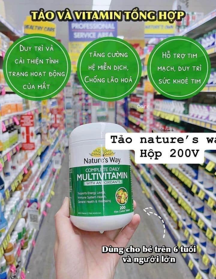 Vitamin Tổng Hợp Nature’s Way Complete Daily Multivitamin Úc 200 Viên