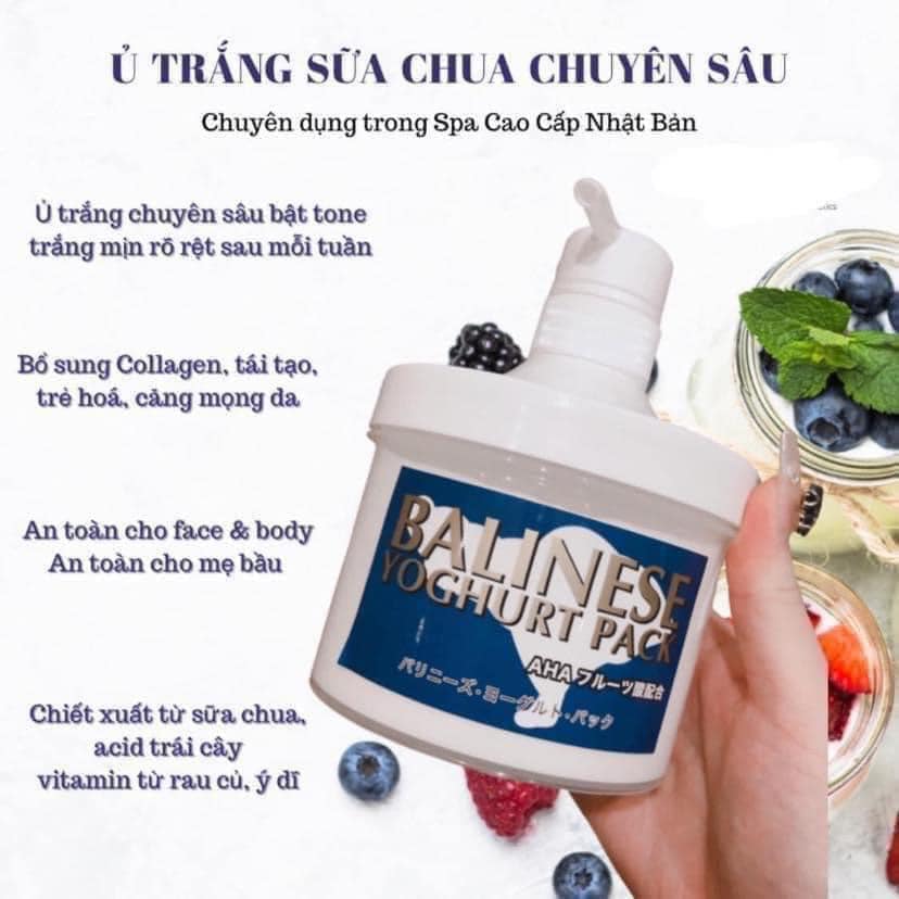 Ủ trắng da sữa chua Balinese Yoghurt Pack 500gr