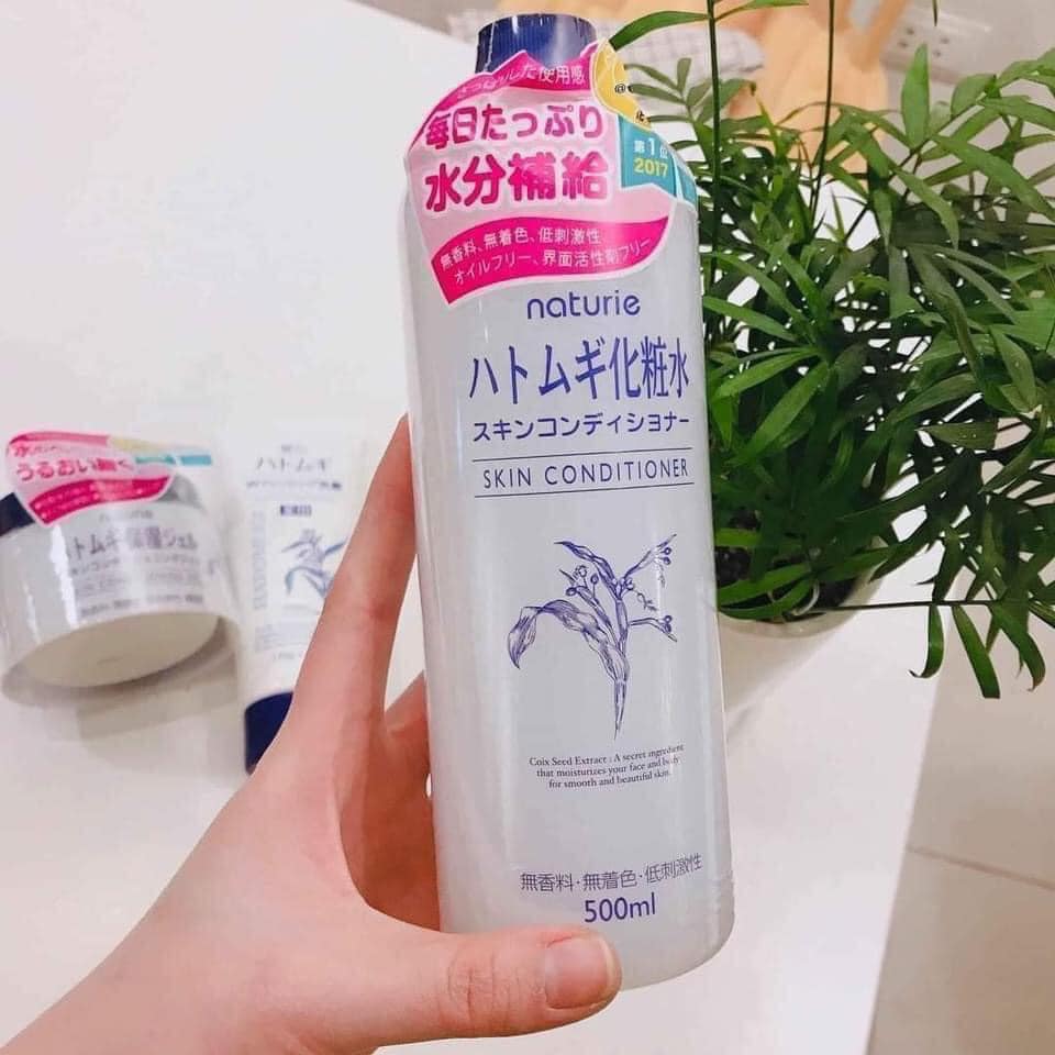 Nước hoa hồng toner ý dĩ Hatomugi Nature của Nhật Bản 500ml