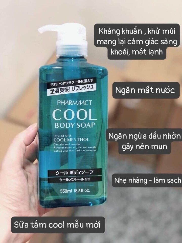 Sữa Tắm Cho Nam Cool Body Soap Pharmaact Nhật Bản