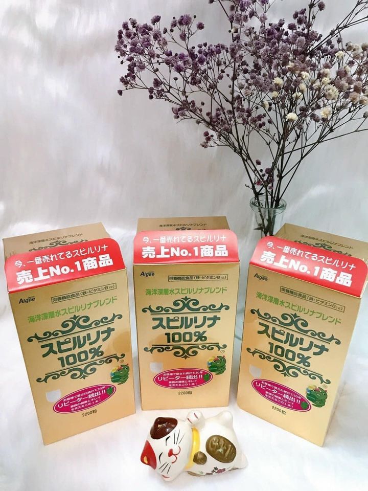 Tảo Xoắn Spirulina Nhật Bản Hộp 2200 Viên chính hãng