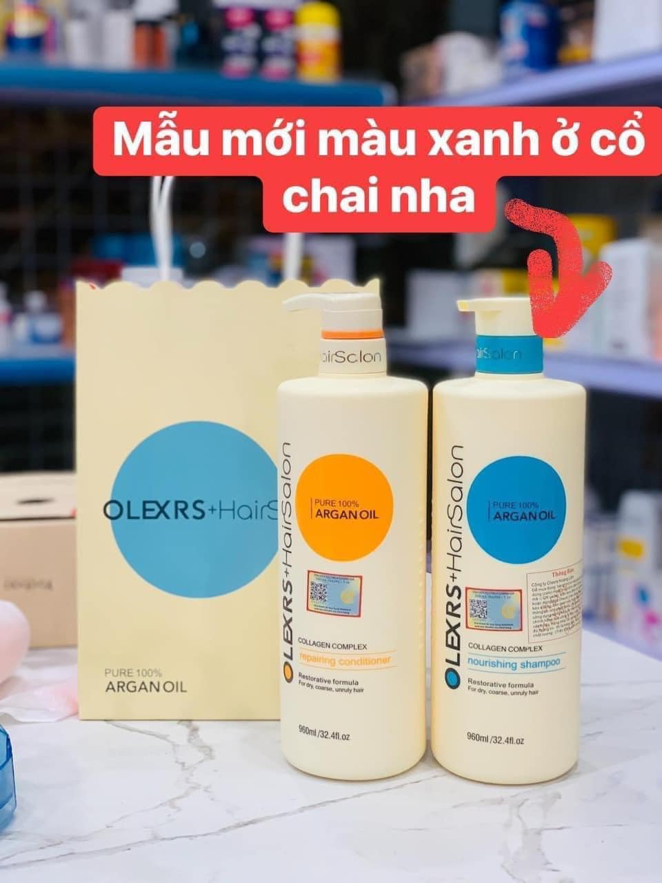 Dầu Gội Xả Olexrs Argan Oil Collagen Hair Salon 500ml - 1000ml