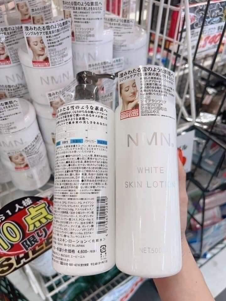 Nước hoa hồng NMN White Skin Lotion 500ml Nhật Bản