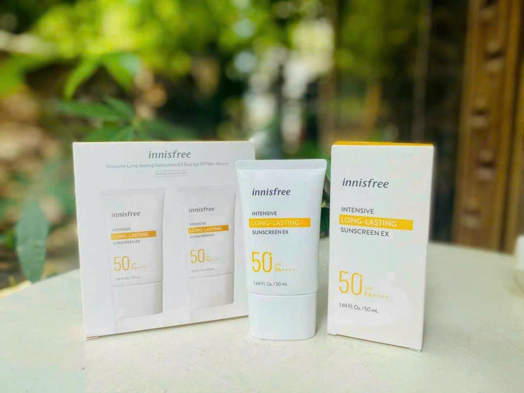 Kem chống nắng innisfree long- lasting màu trắng Hàn Quốc