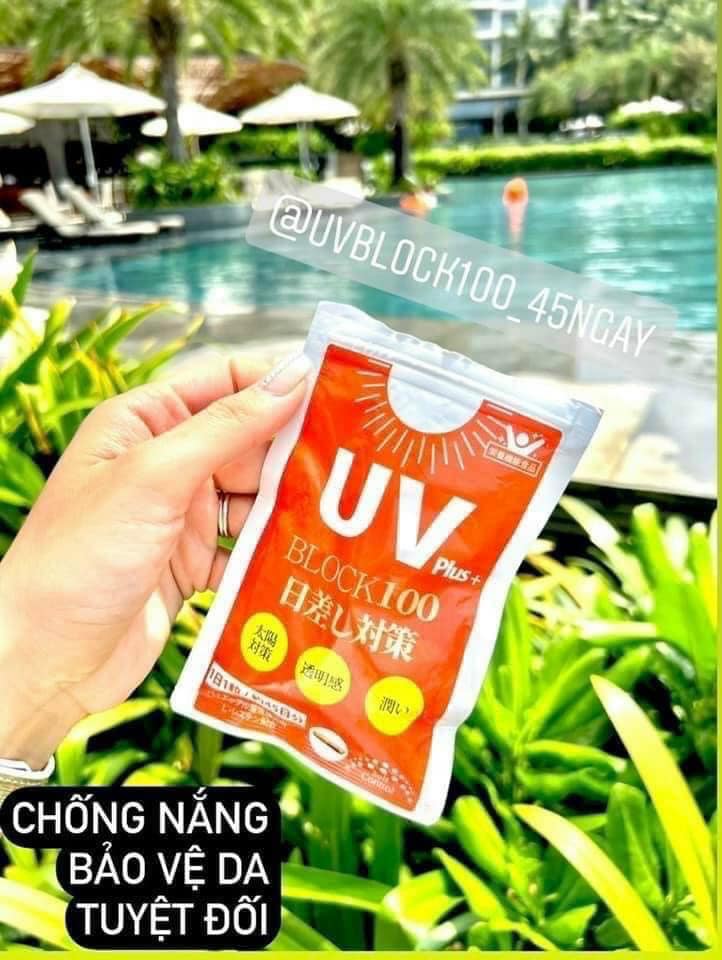 Viên chống nắng UV PLUS BLOCK 100 túi 45 viên
