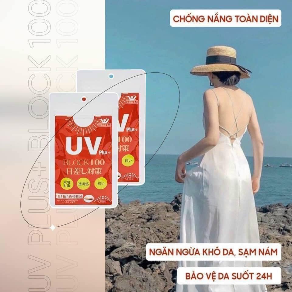 Viên chống nắng UV PLUS BLOCK 100 túi 45 viên