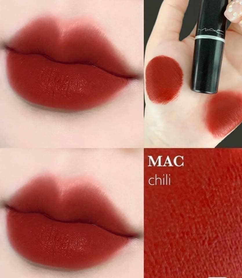 Son MAC Chili 602 màu đỏ gạch