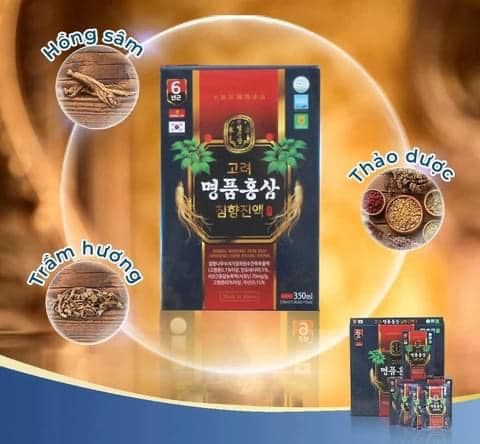 Nước uống hồng sâm núi trầm hương Hàn Quốc - Korea Myeong Pum Red Ginseng Chim hyang Drink