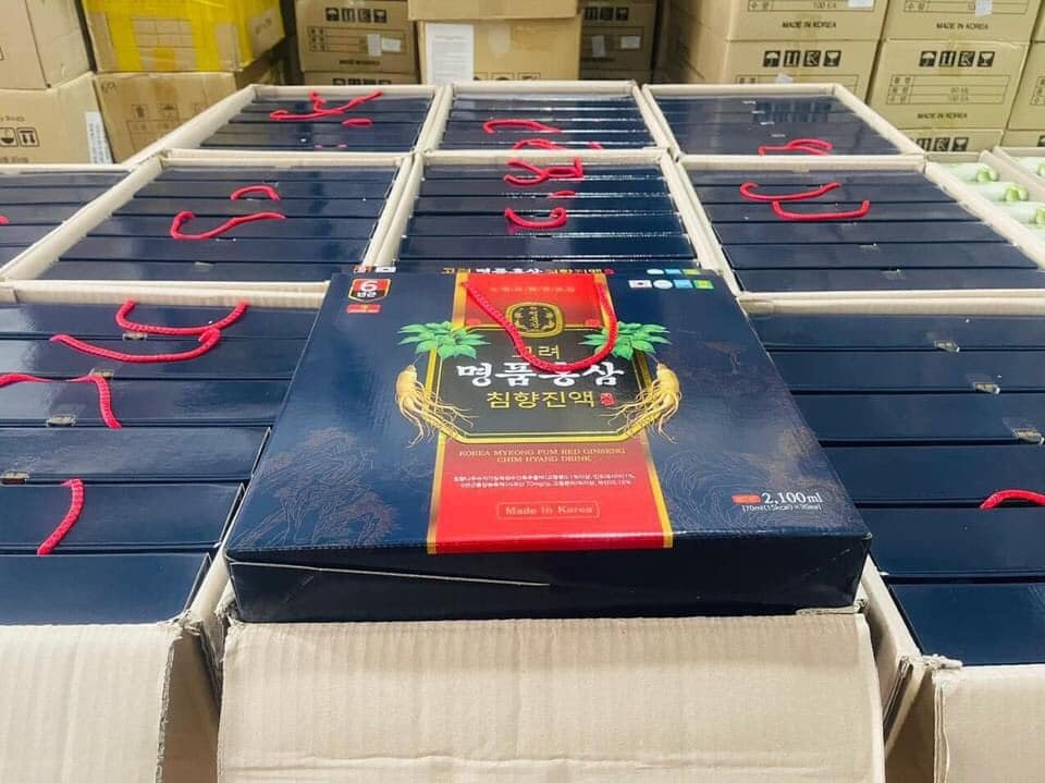 Nước uống hồng sâm núi trầm hương Hàn Quốc - Korea Myeong Pum Red Ginseng Chim hyang Drink