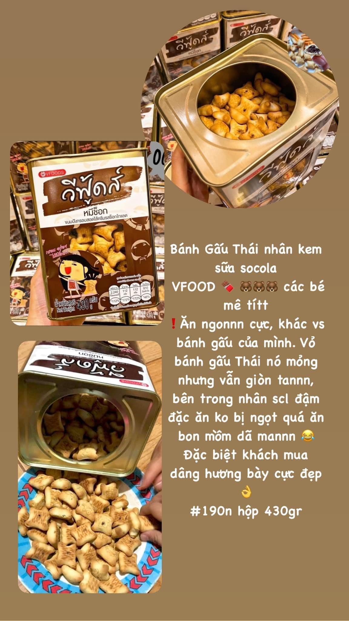 Bánh gấu Thái Lan thùng 500gr