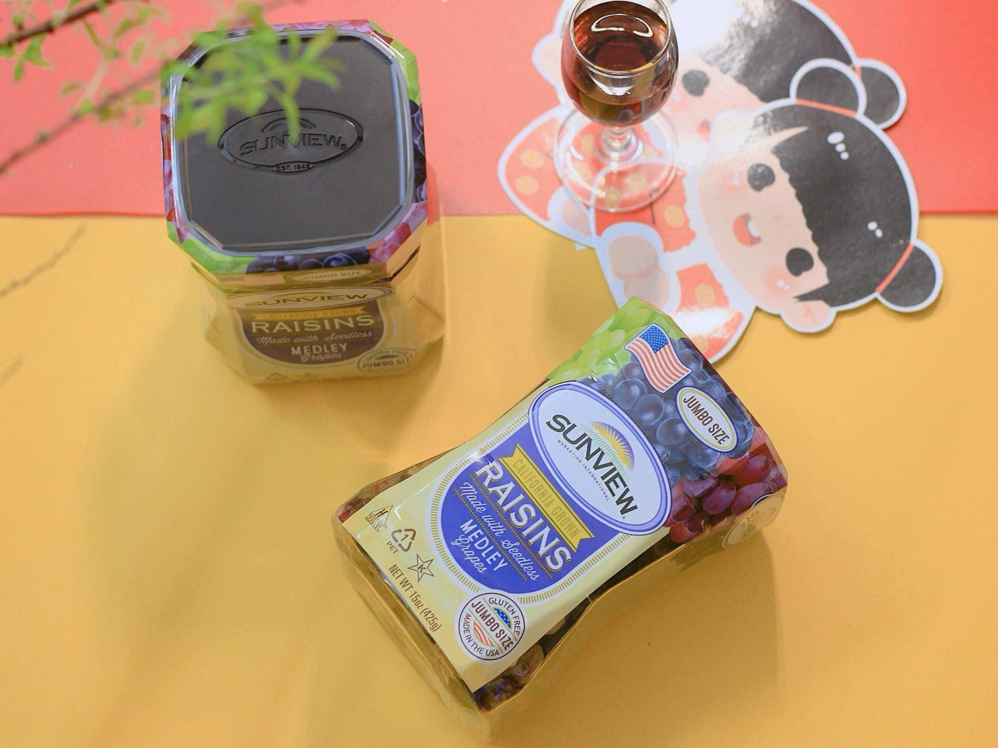 Nho Khô Raisins Sunview 425gr mẫu mới