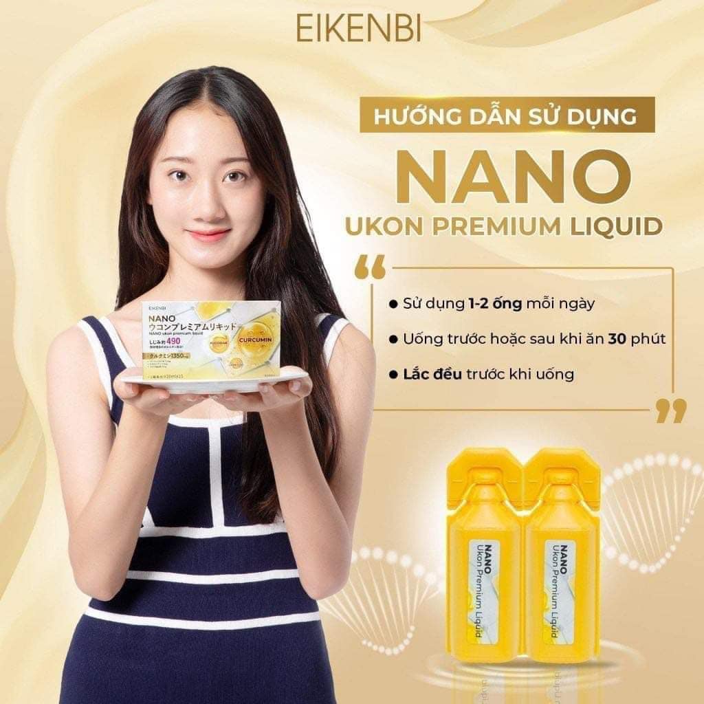 Nghệ nano +Fucoidan Nhật Bản hộp 15 ống