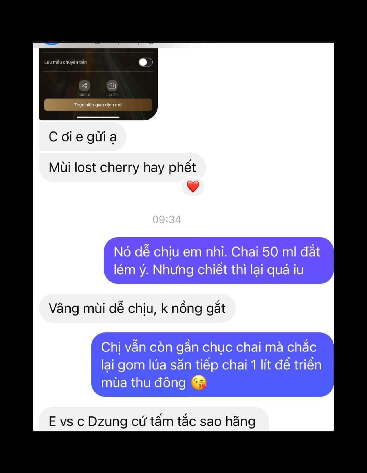 Nước hoa chiết 10ml TF lost cherry