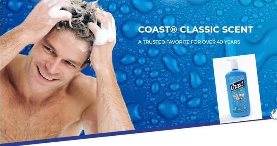 Dầu gội và sữa tắm 2-in-1 Coast Classic scent 946ml