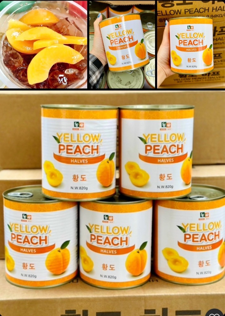 Đào ngâm Hàn Quốc 820gr