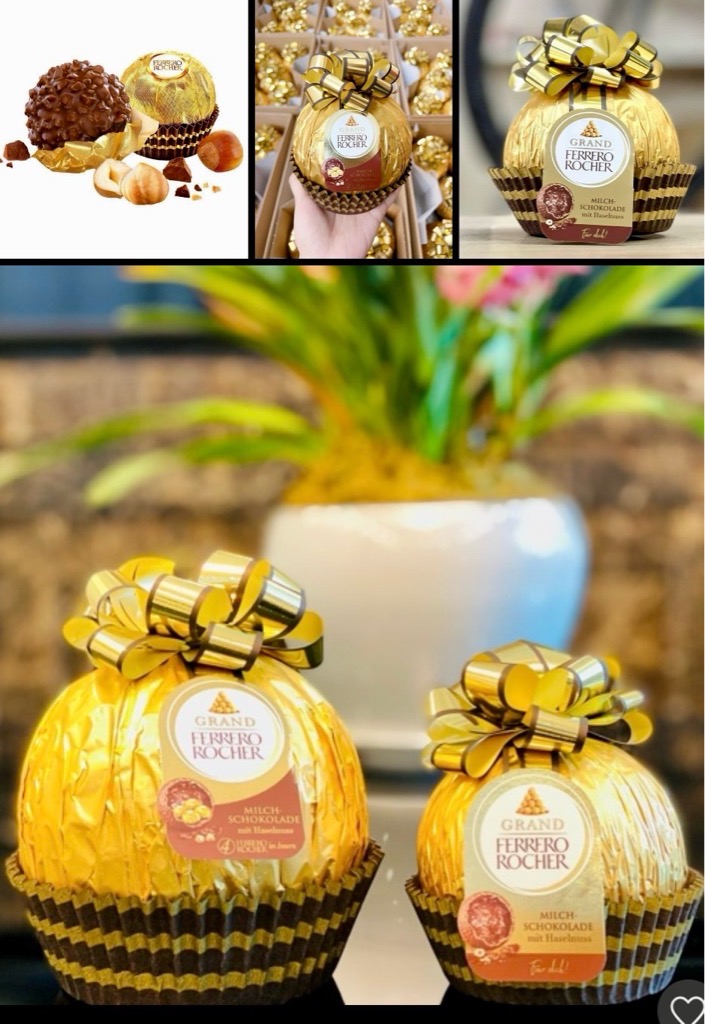 Socola Ferrero Rocher - quả cầu nơ vàng Đức 125gr