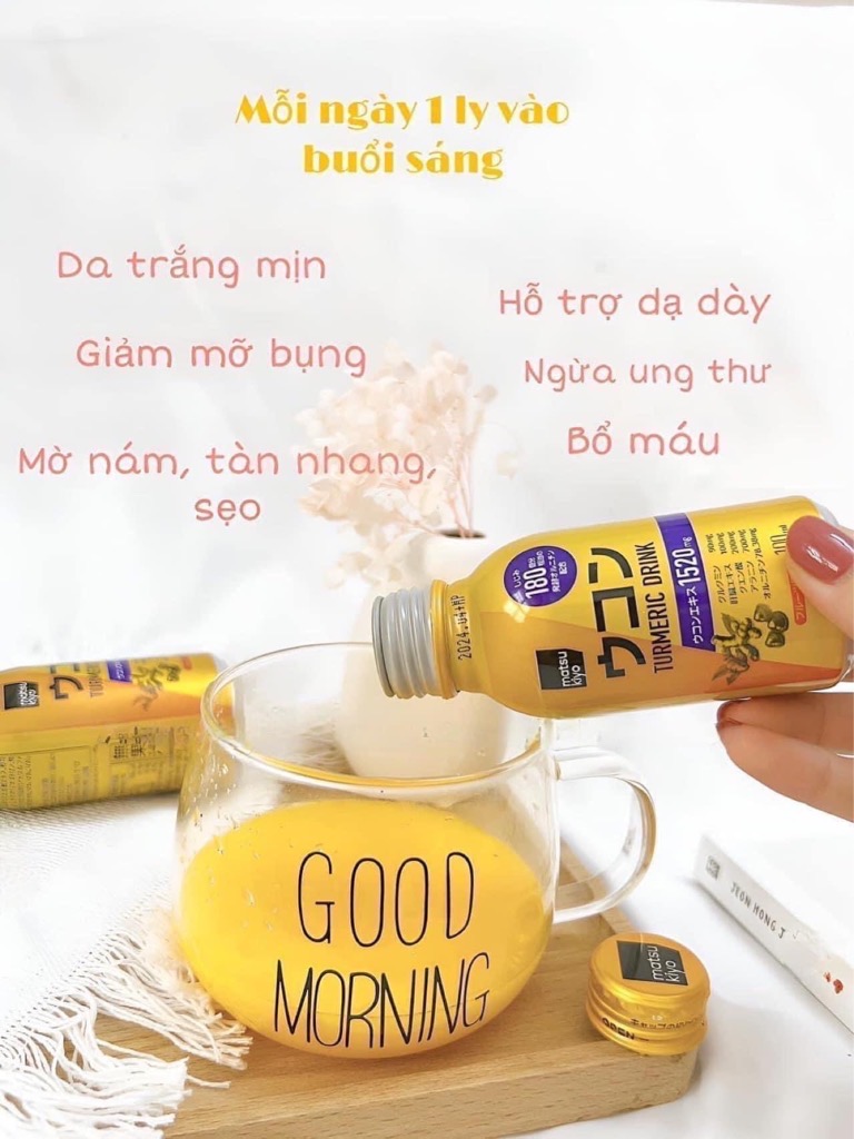 Nước Uống Tinh Chất Nghệ Matsukiyo Turmeric Lốc 6 Chai x 100ml