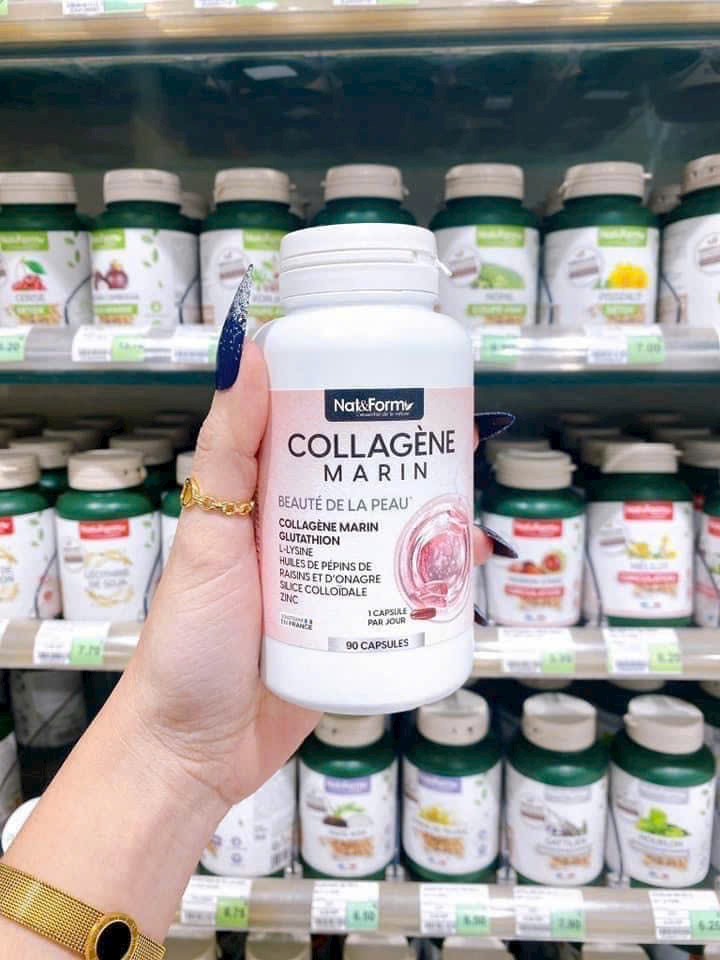 Collagen marin của Nat & Form Pháp lọ 90 viên