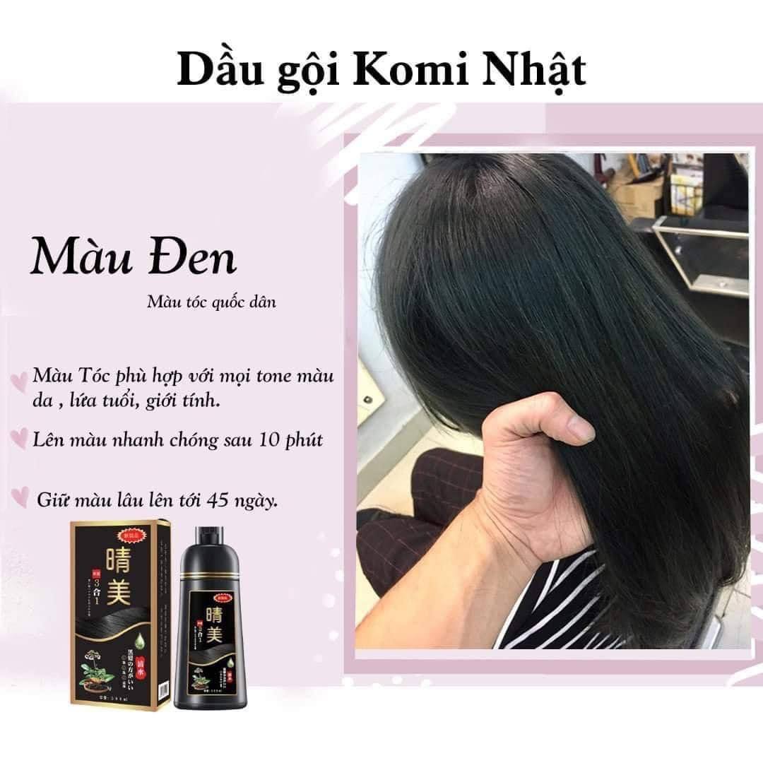 Dầu gội phủ bạc thảo dược Komi Nhật Bản chai 500ml