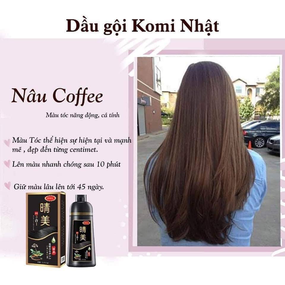 Dầu gội phủ bạc thảo dược Komi Nhật Bản chai 500ml