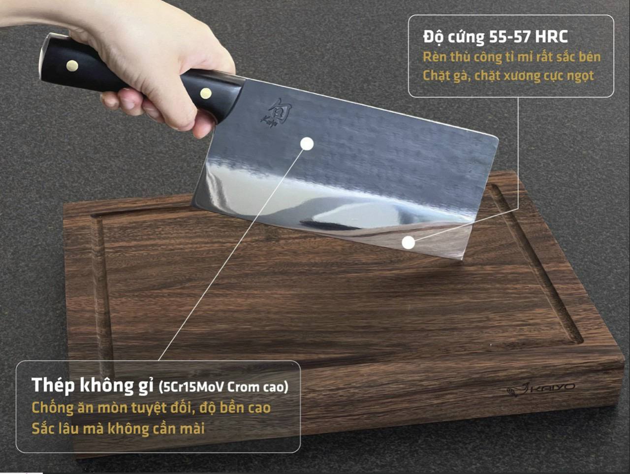 Dao chặt rèn cao cấp Kaiyo KCO02 CZ-1E