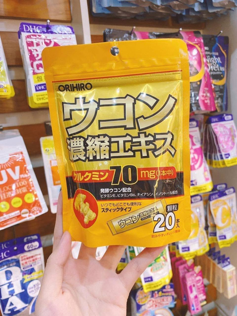 Bột Nghệ Hỗ Trợ Giải Rượu Orihiro Nhật Bản 20 Gói