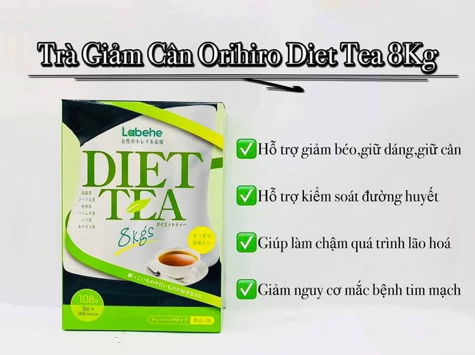 Trà giảm cân Diet tea 8kg Orihiro 36 gói