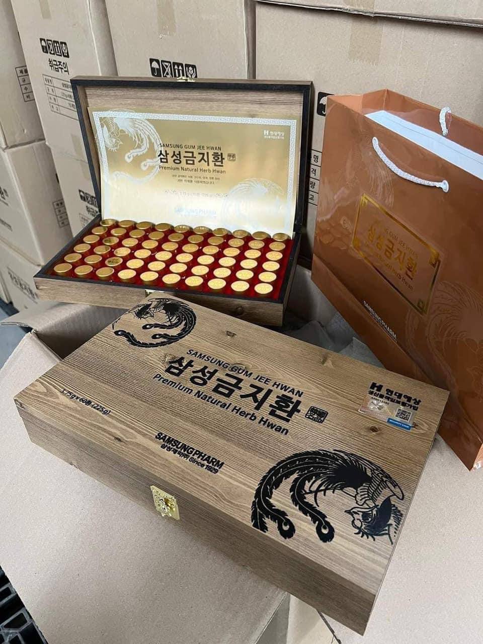 An Cung SamSung Gum Jee Hwan Hộp Gỗ 60 Viên Hàn Quốc