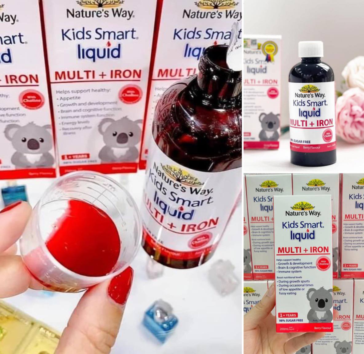 Sắt Nước Nature’s Way Kids Smart Liquid Multi Iron 200ml Cho Bé Từ 1 Tuổi